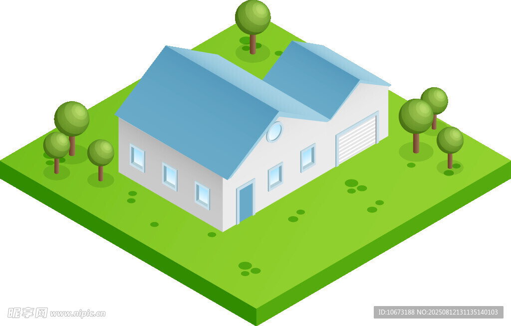 簡(jiǎn)約風(fēng)鄉(xiāng)村小屋插畫(huà)