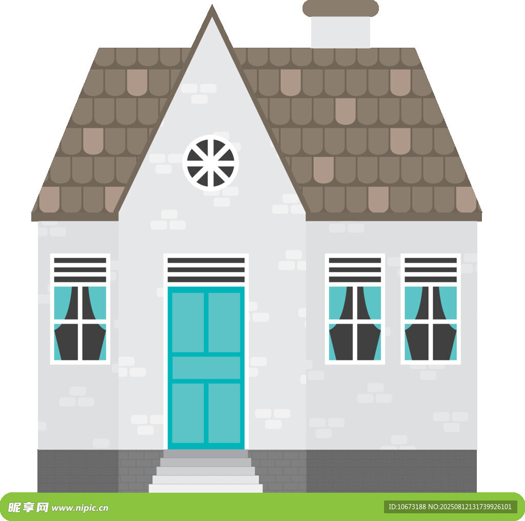 可愛的白色小屋