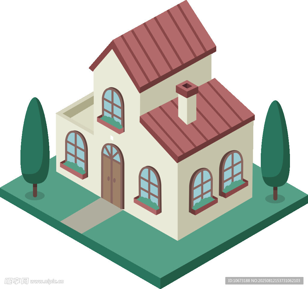 兩層小屋的立體效果圖