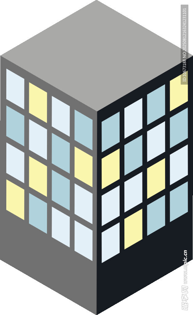 立體方塊建筑圖標