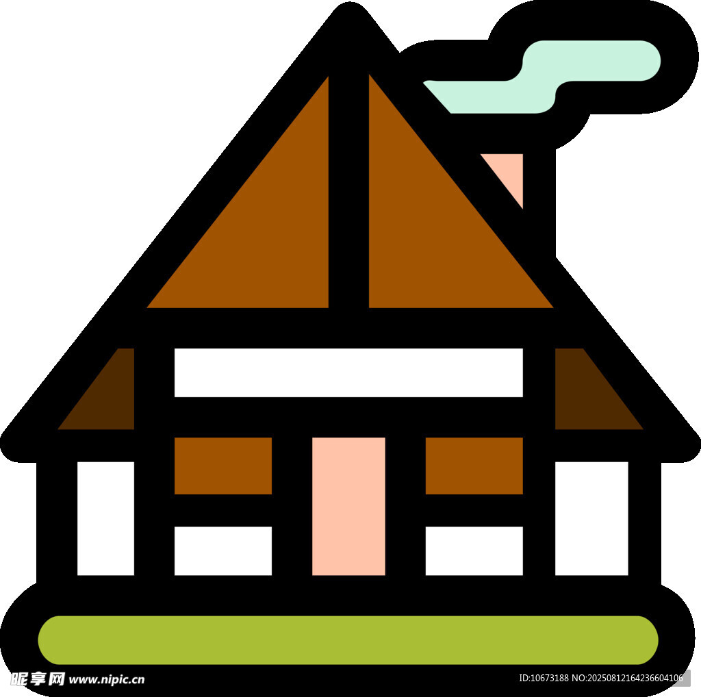 簡約風(fēng)格小木屋圖標