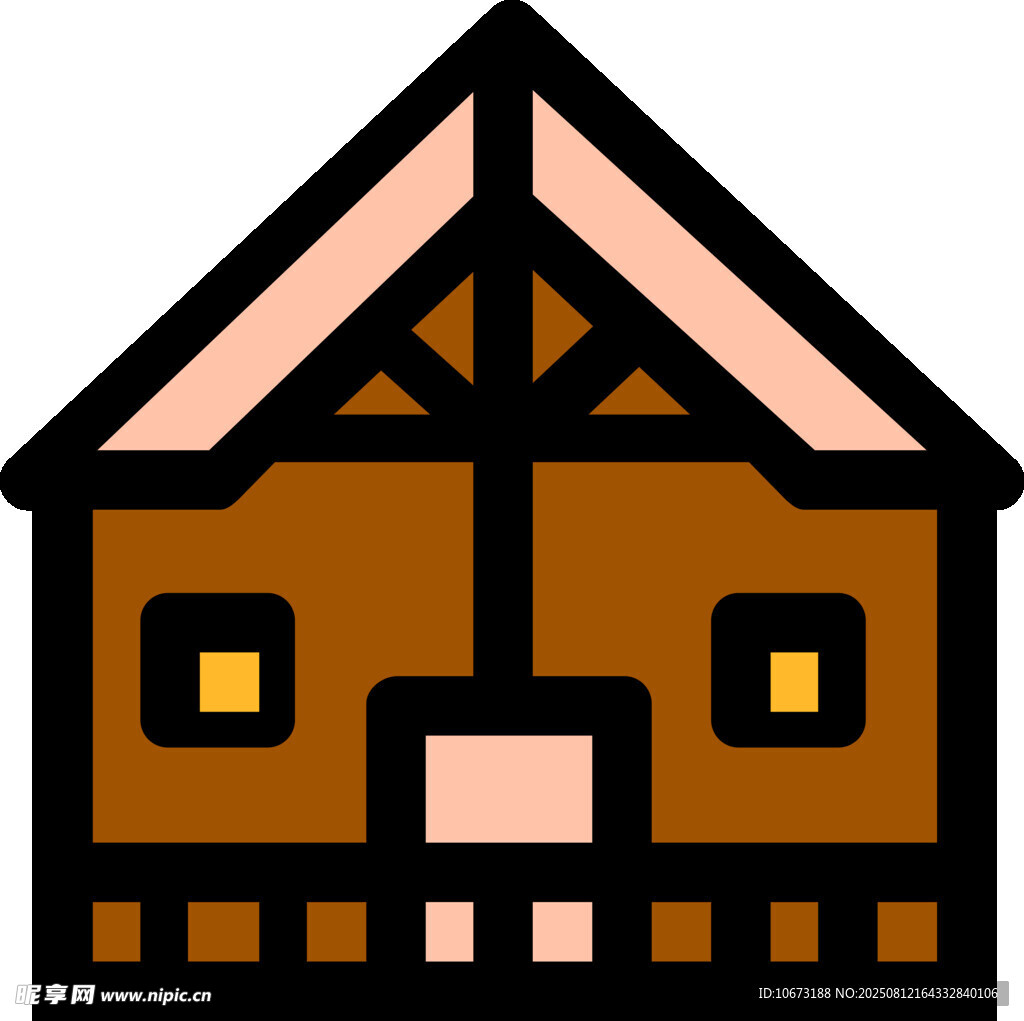簡約風(fēng)格木屋圖標(biāo)