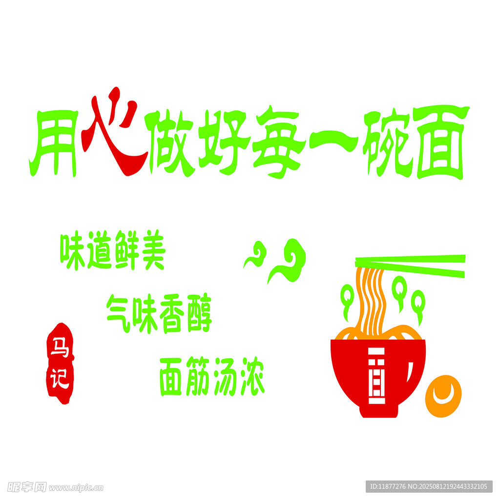 用心做好每一碗面 面食展板 