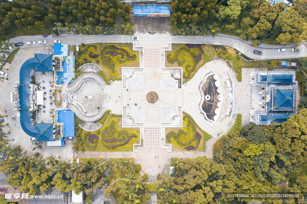 俯瞰廣東珠海圓明新園遺址