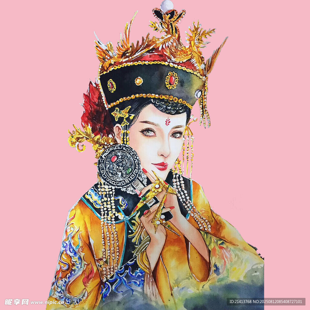 古風戲曲扮相女子形象