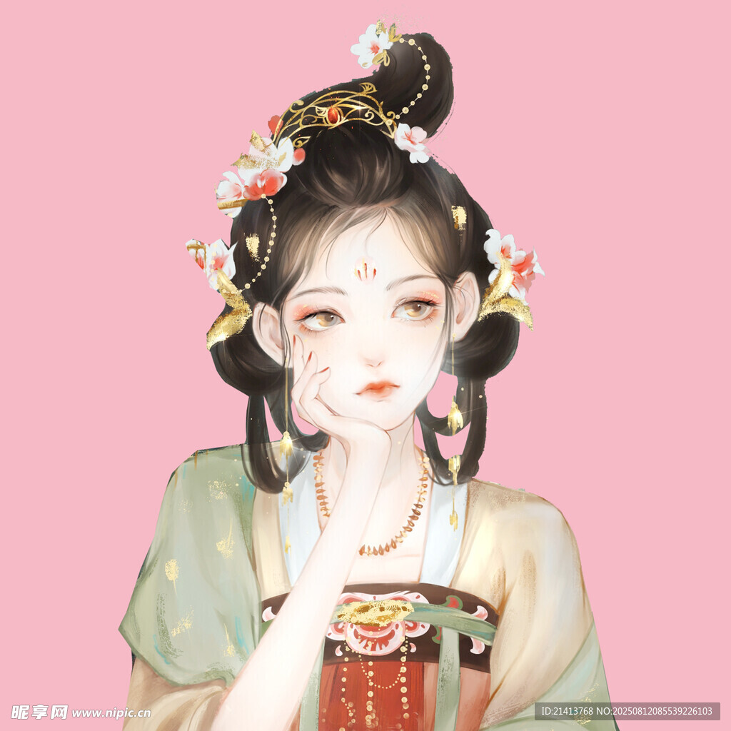 古風(fēng)漢服女子優(yōu)雅形象