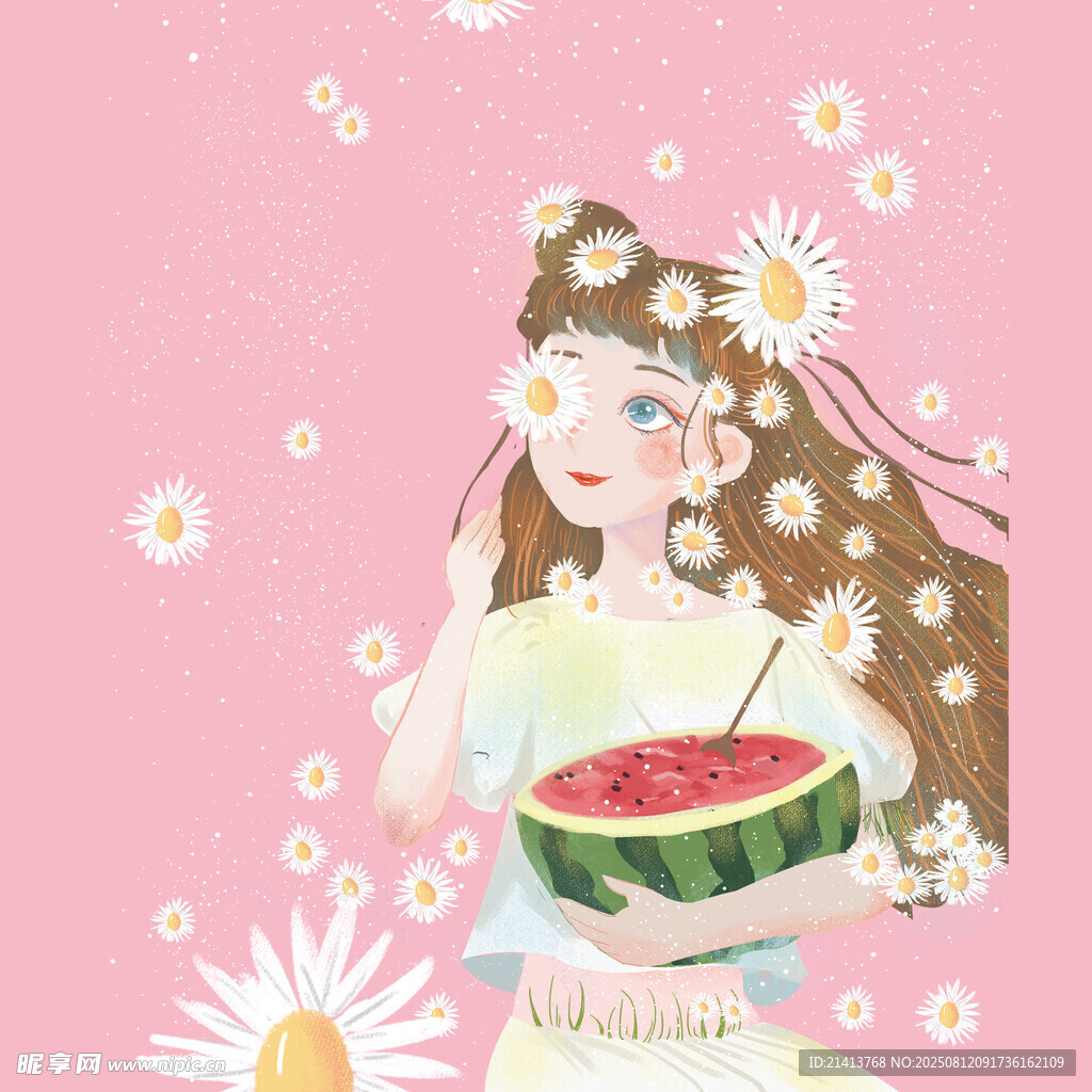 夏日少女與甜蜜西瓜