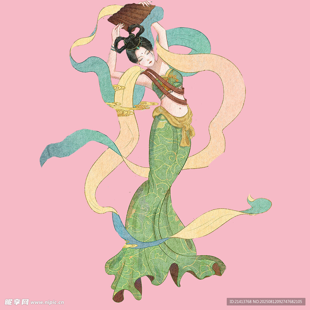 古風(fēng)美人魚形象插畫