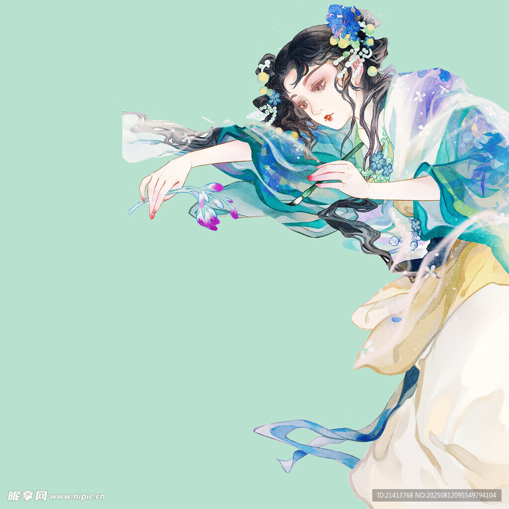 古風(fēng)戲曲女子優(yōu)雅舞姿
