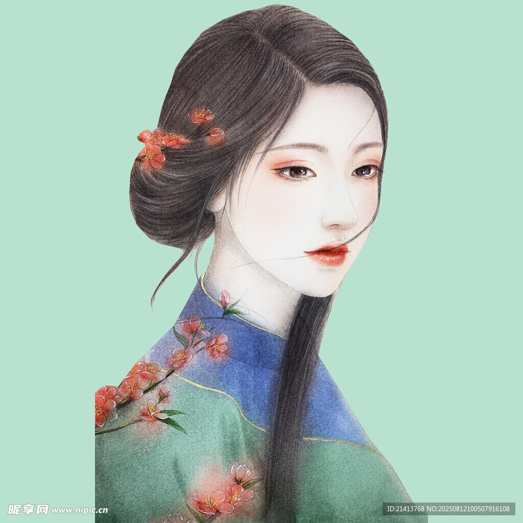 古風旗袍女子優(yōu)雅形象
