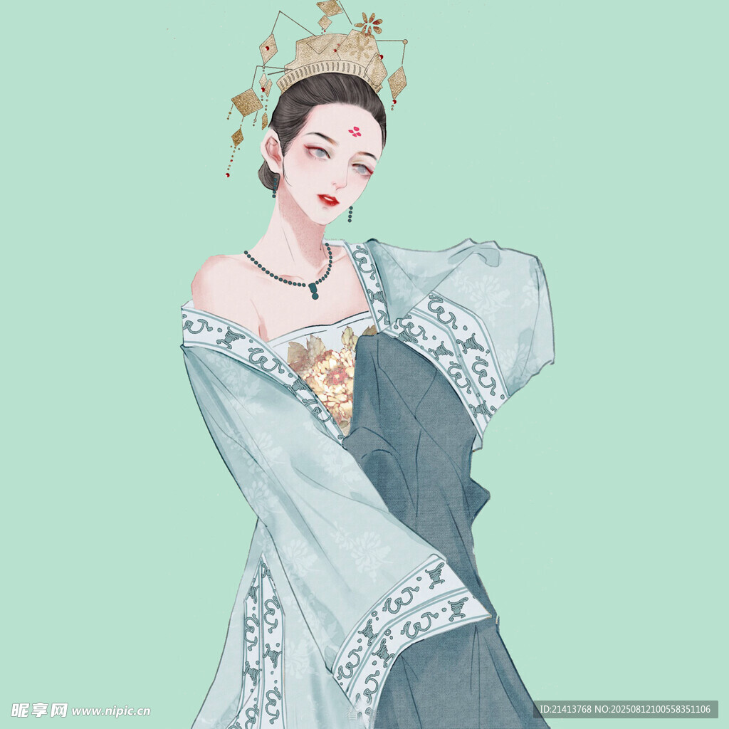 古風(fēng)漢服女子優(yōu)雅造型