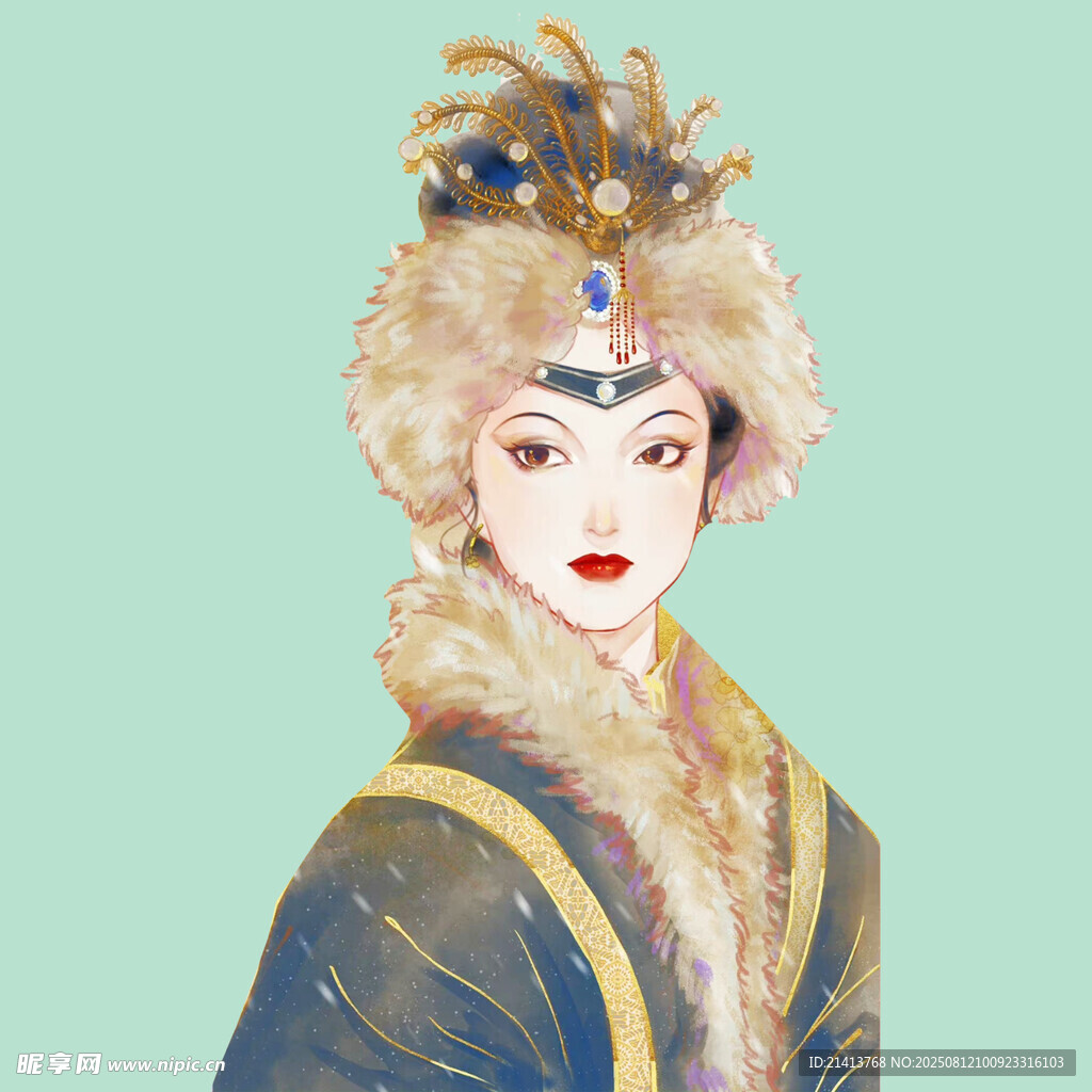古風(fēng)華服女子典雅扮相