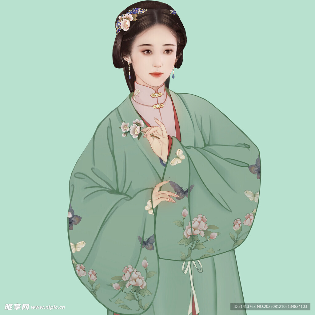 古風(fēng)漢服女子優(yōu)雅形象