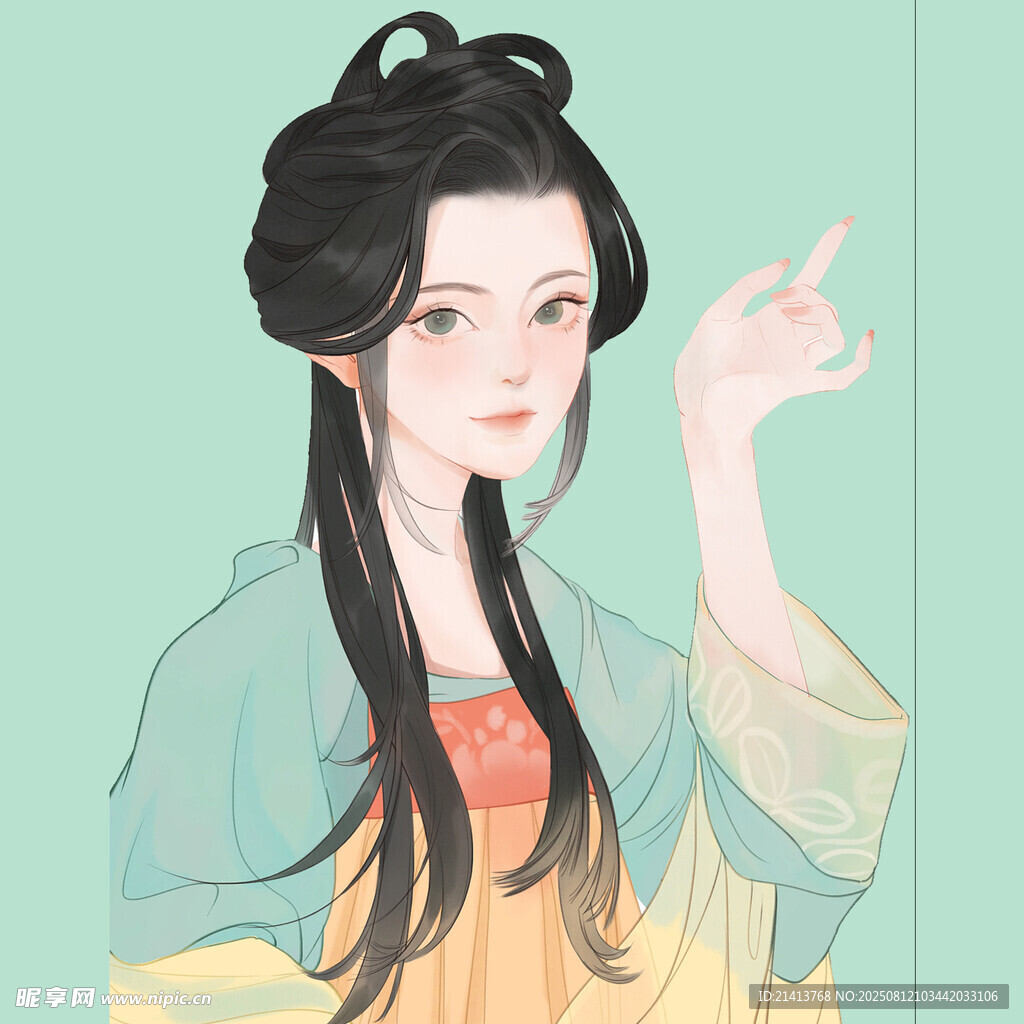 古風(fēng)女子優(yōu)雅手勢(shì)姿態(tài)