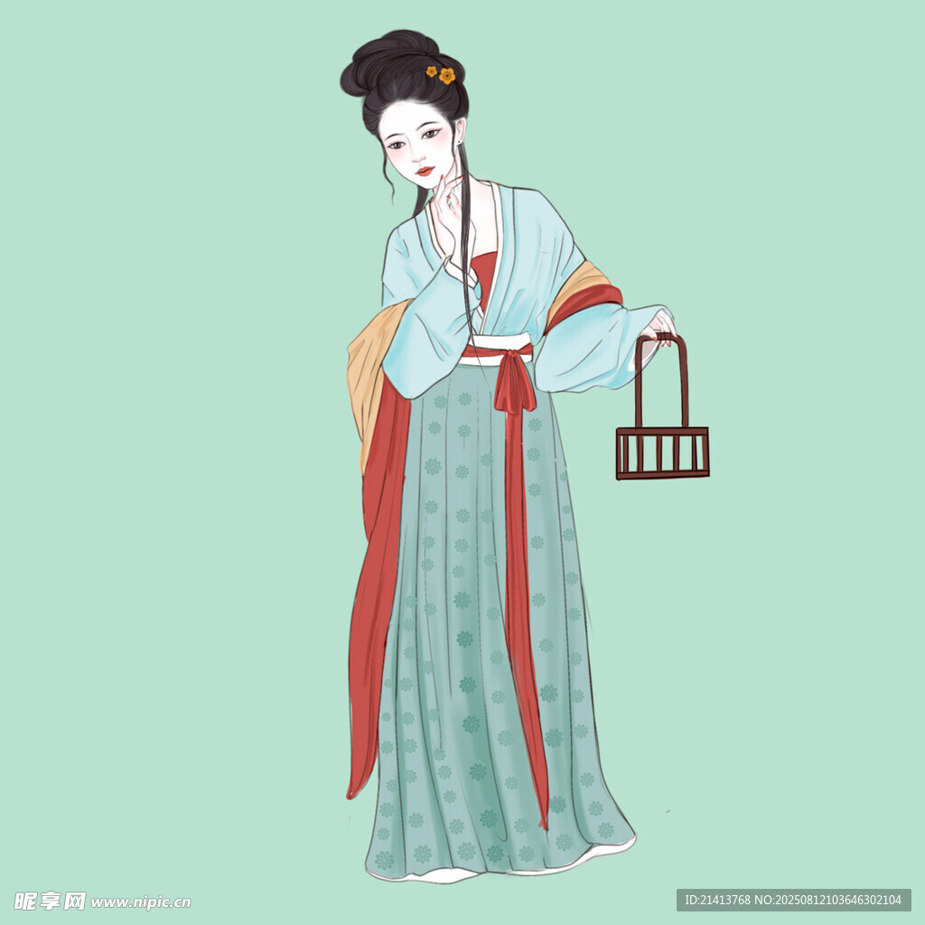 古風持燈籠古裝女子