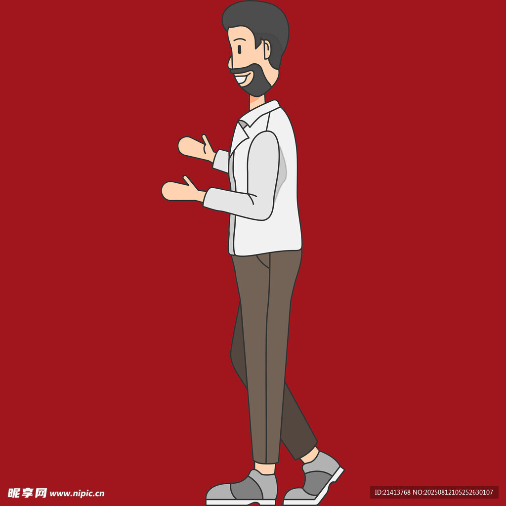 行走的時(shí)尚男士