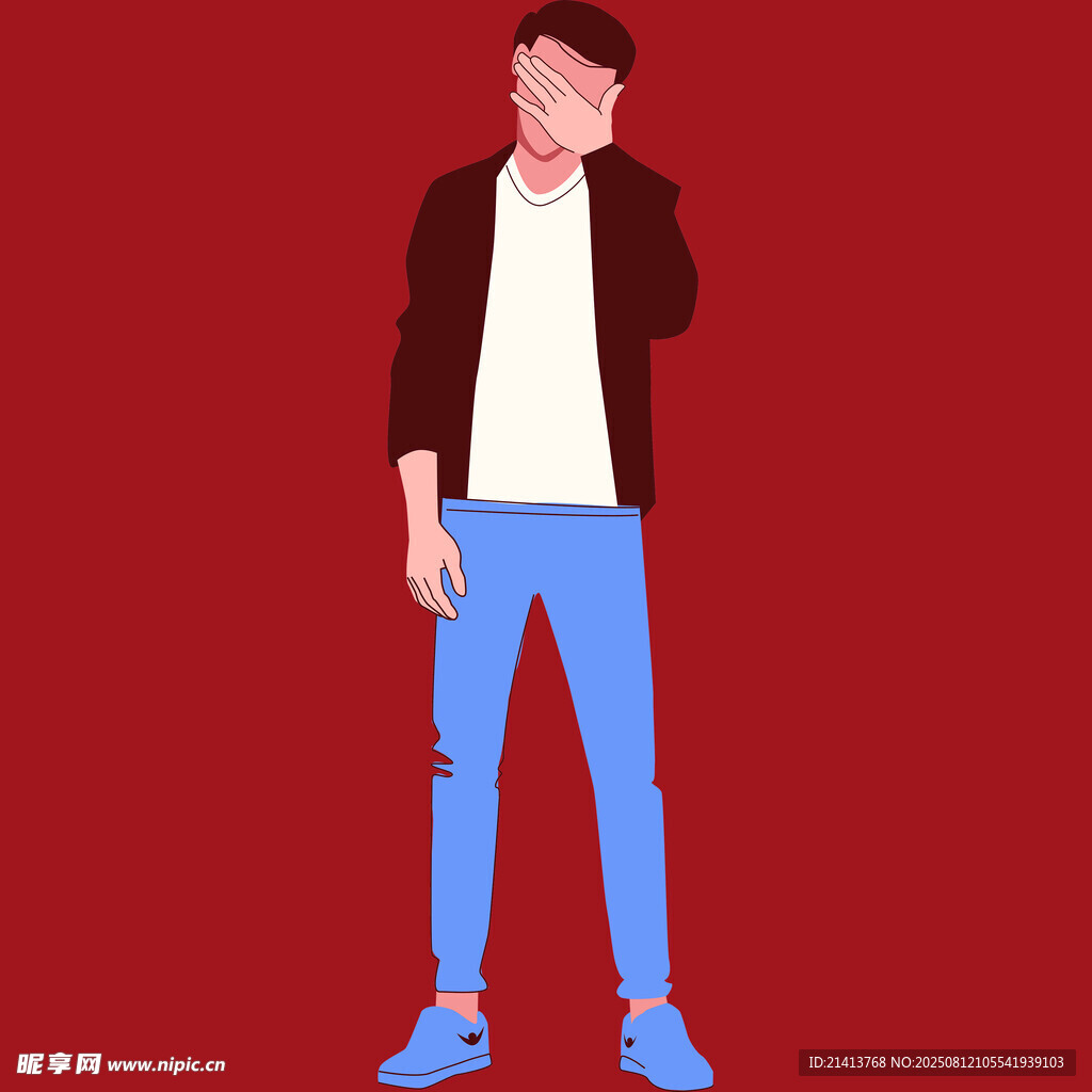 帥氣時(shí)尚男士卡通形象