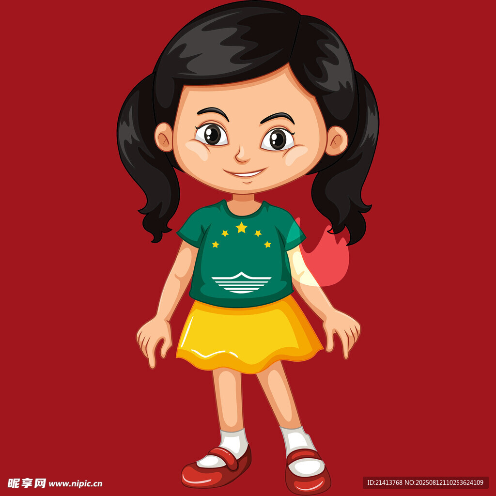 可愛(ài)扎辮小女孩