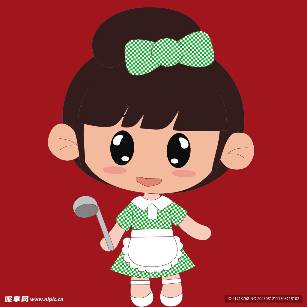 可愛女仆風(fēng)卡通小女孩