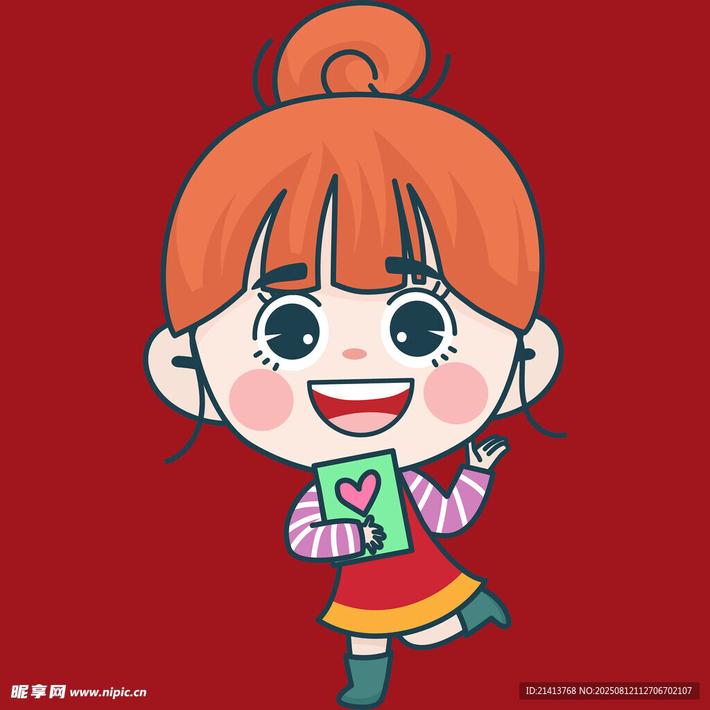 卡通女孩活力形象