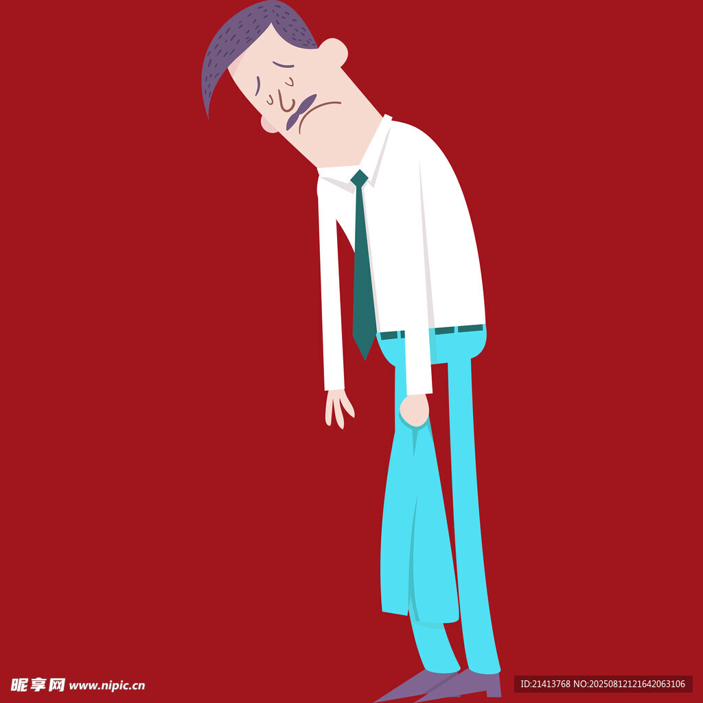 彎腰駝背的職場人