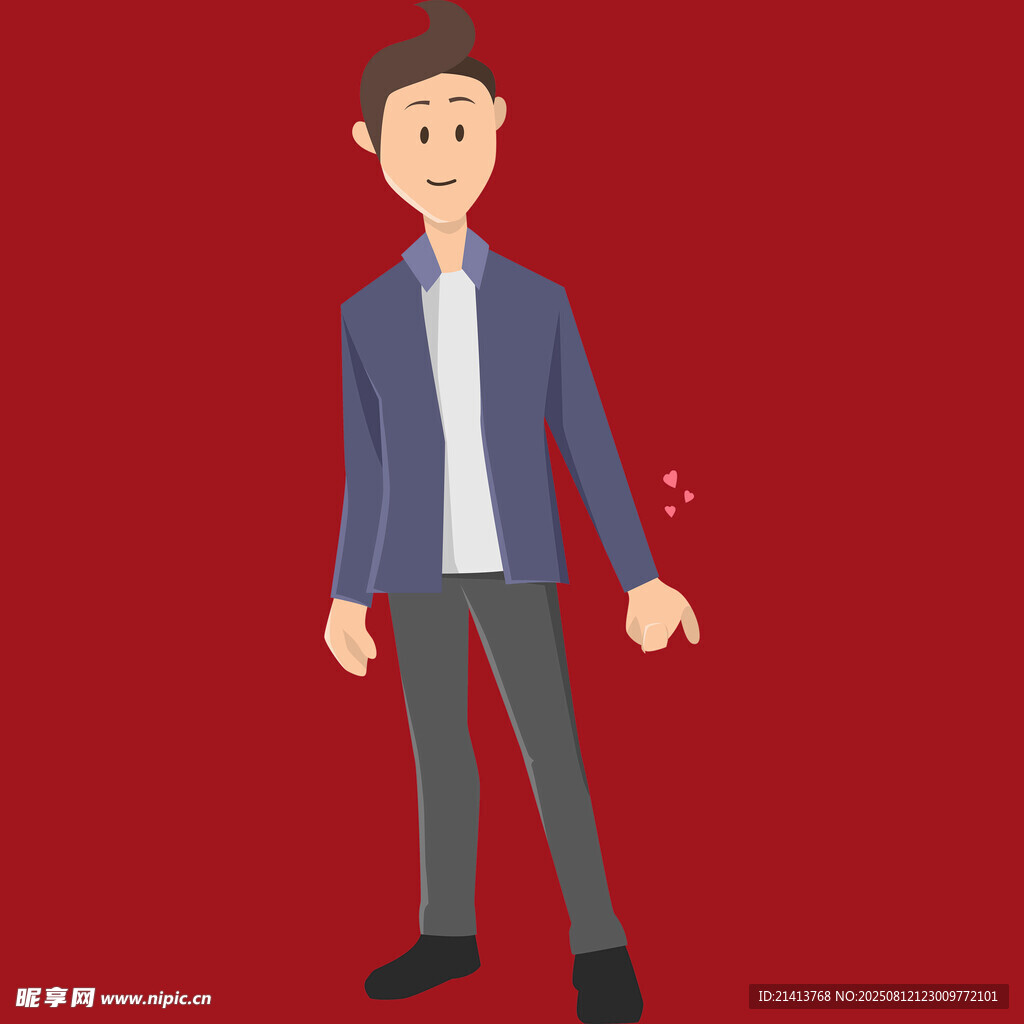 穿藍(lán)色外套的站立男子