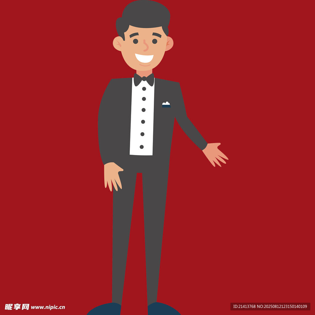 身著禮服的男士