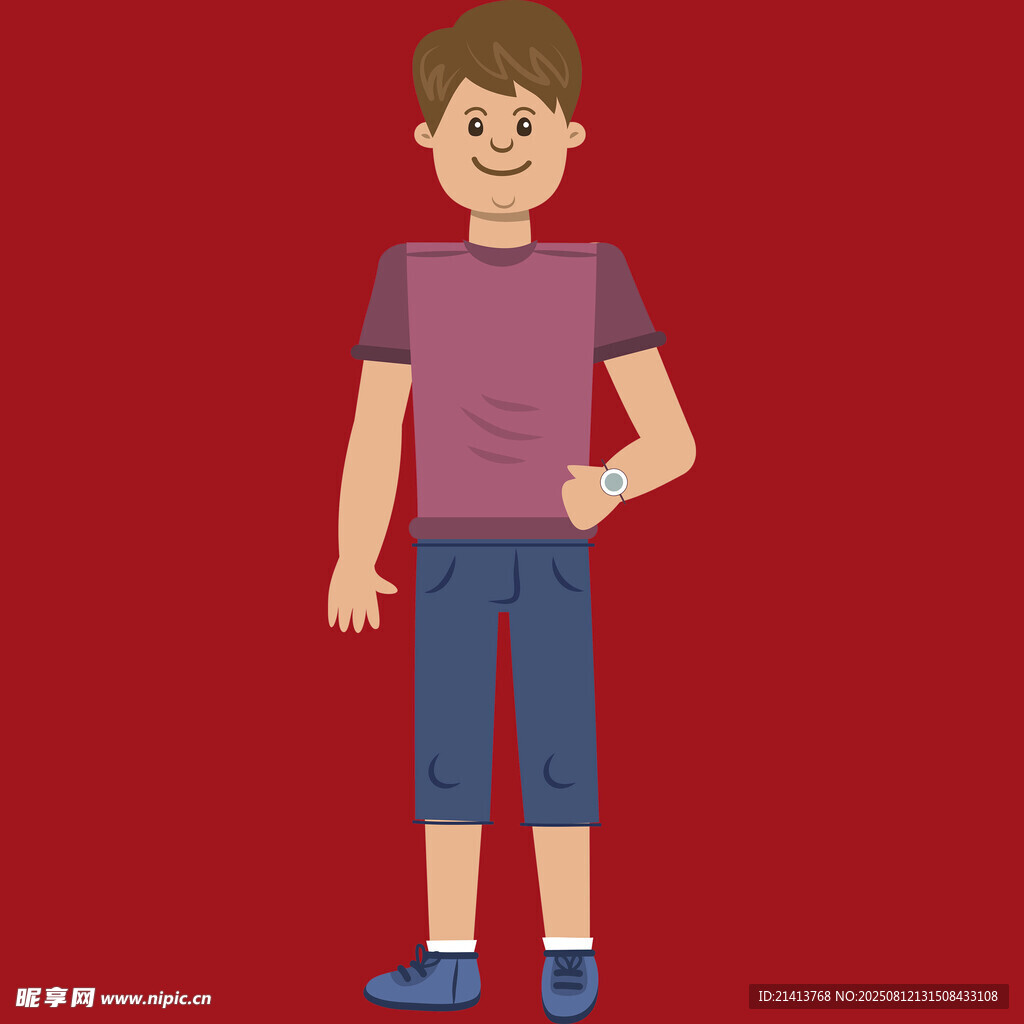 站立的休閑裝扮男性