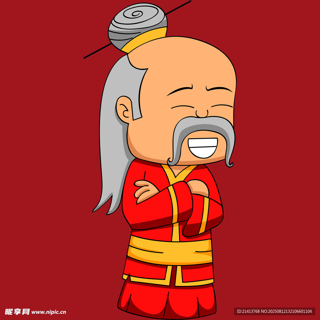 卡通古裝老者形象
