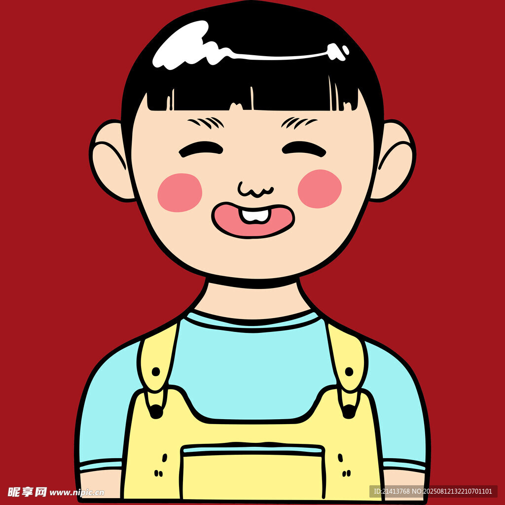 可愛背帶褲小男孩頭像