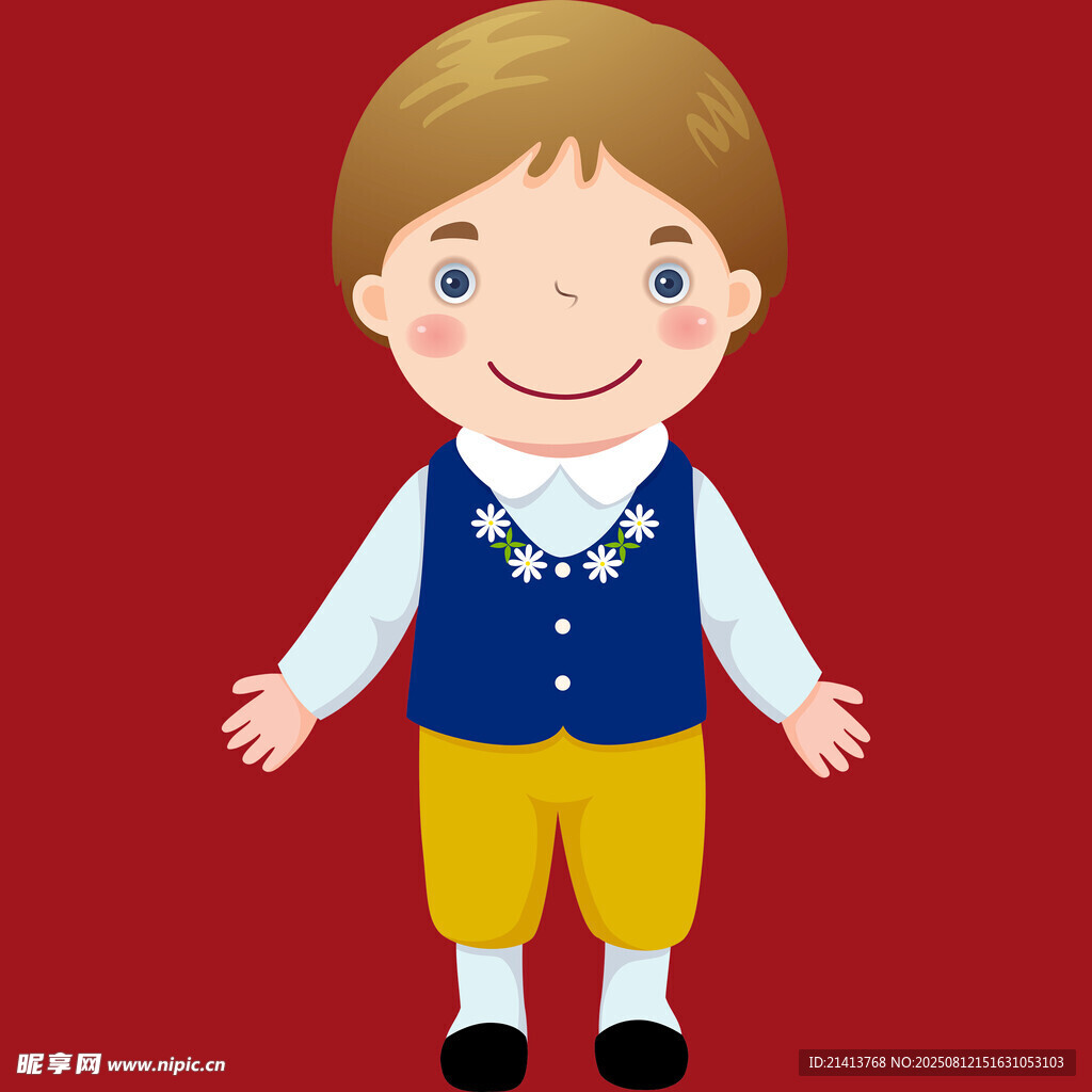 穿傳統(tǒng)服飾的可愛小男孩