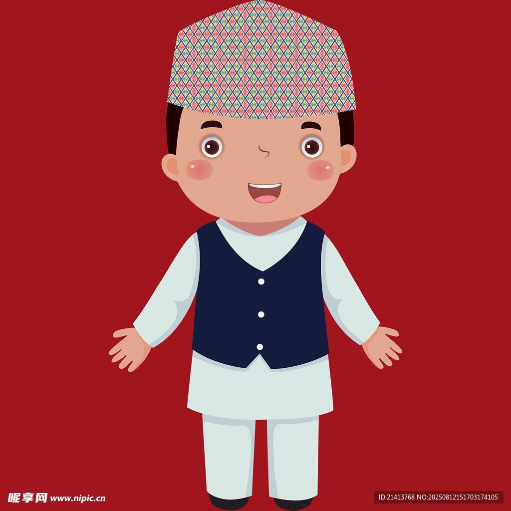 身著傳統(tǒng)服飾的小男孩
