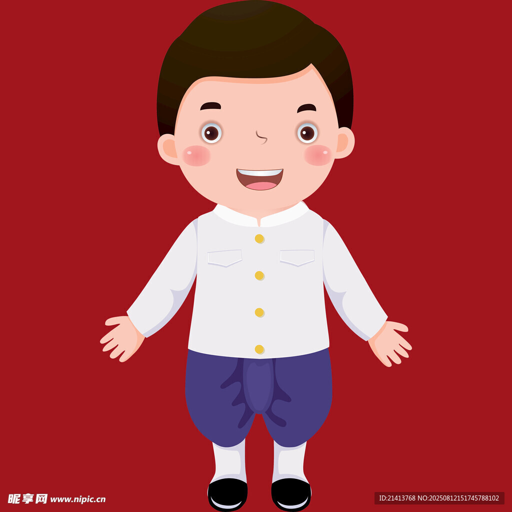 穿傳統(tǒng)服飾的可愛小男孩
