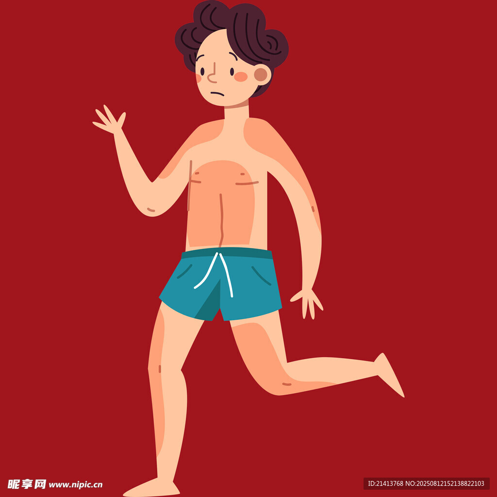奔跑的活力男孩