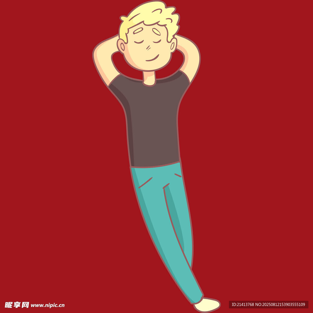 放松的金發(fā)男子
