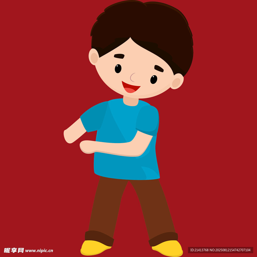 穿藍(lán)衣比耶的小男孩