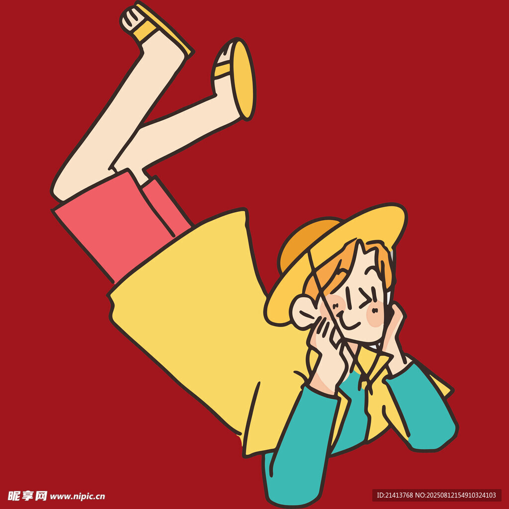 倒立少女的俏皮瞬間