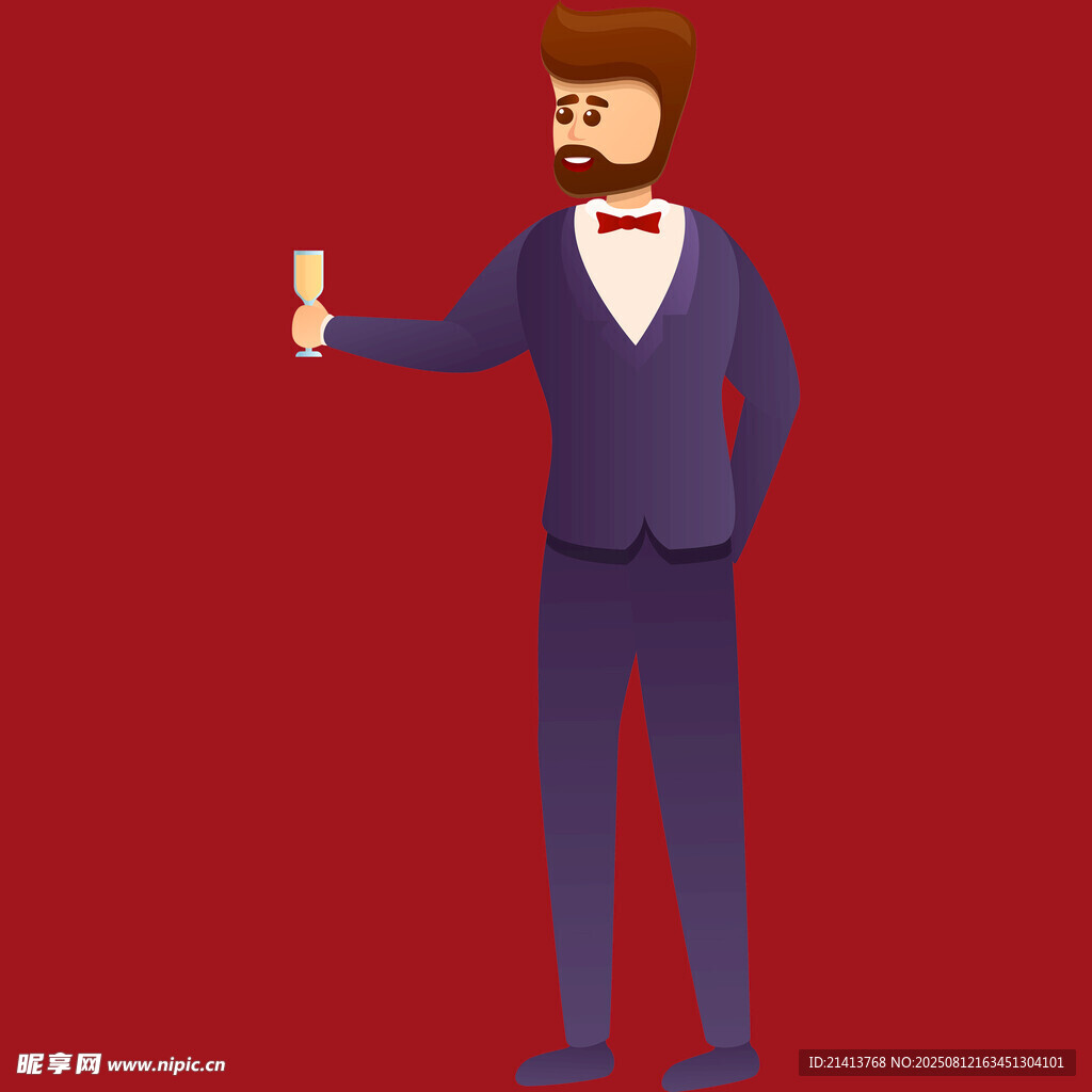 西裝男子手持獎杯