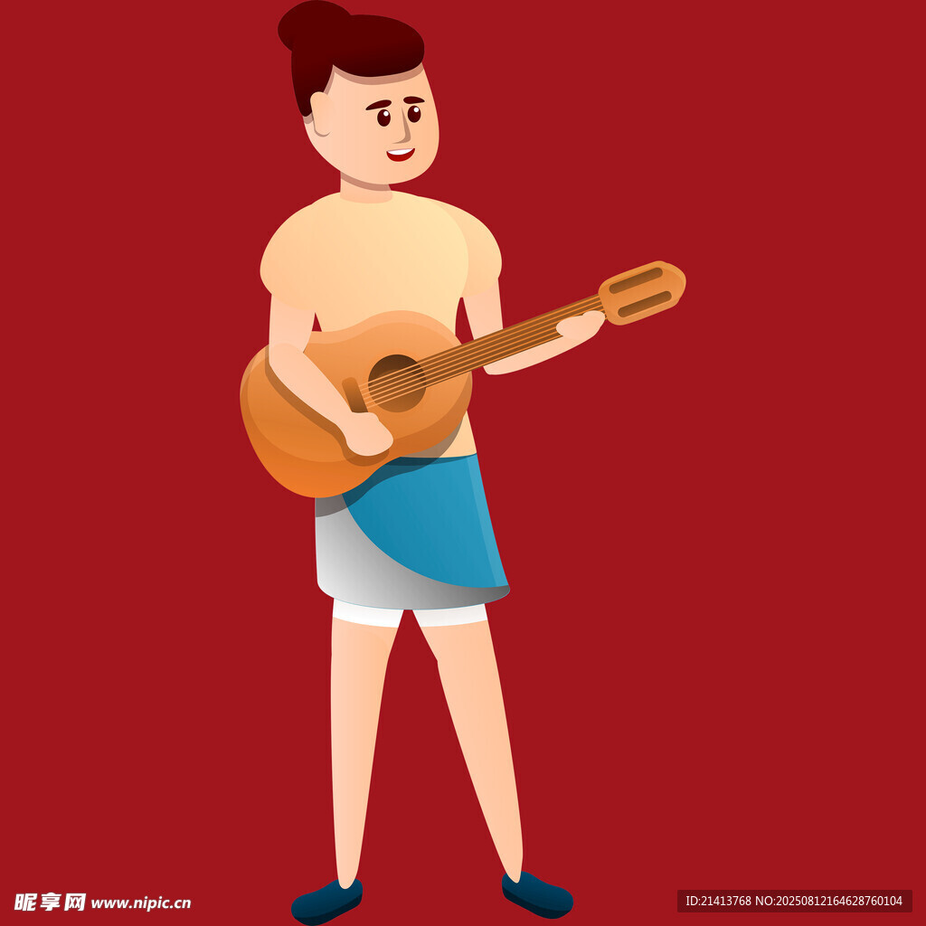 彈吉他的活力少年