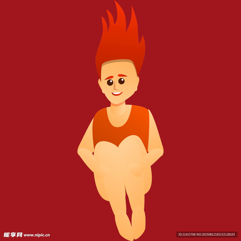 憤怒紅發(fā)女孩的搞怪姿態(tài)