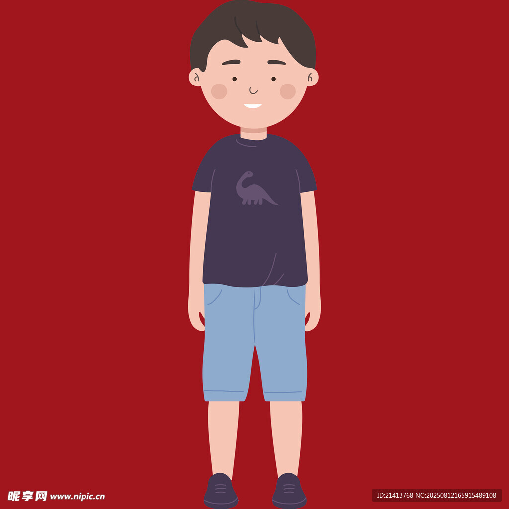 站立的男孩形象