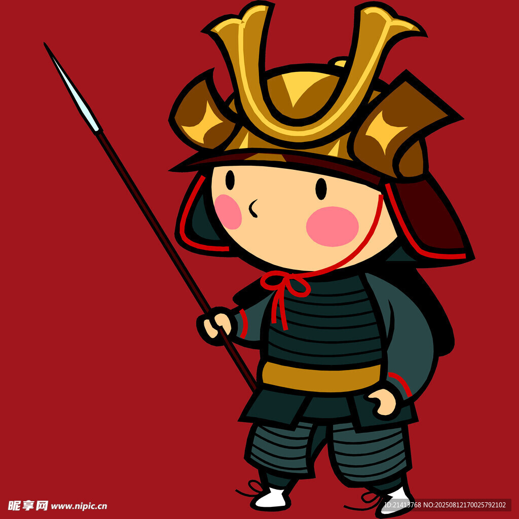 可愛(ài)日本武士卡通形象