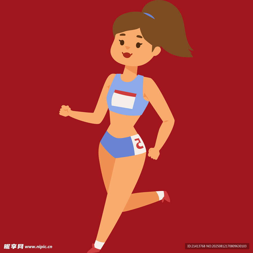 奔跑的運動女孩