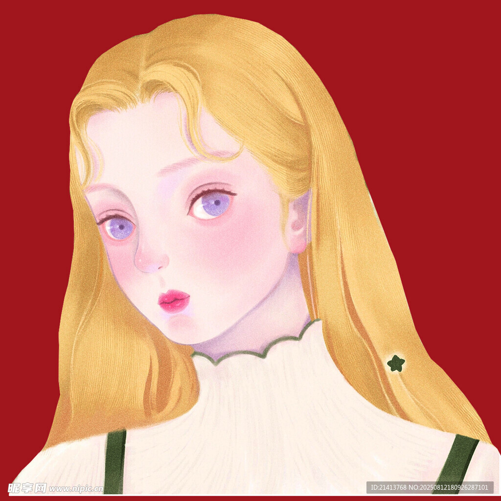 金發(fā)少女肖像