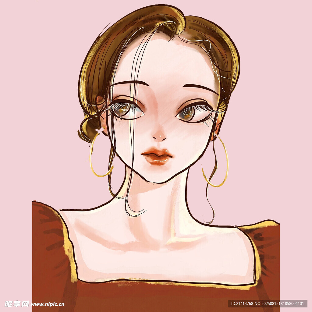 含淚少女插畫