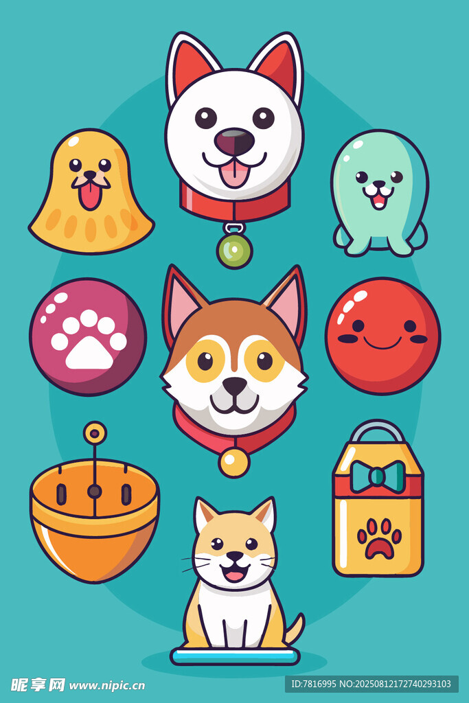 可愛寵物用品與萌犬形象