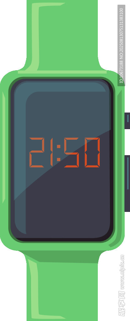綠色電子手表 
