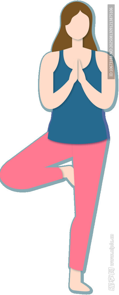 女子單腿站立做瑜伽姿勢