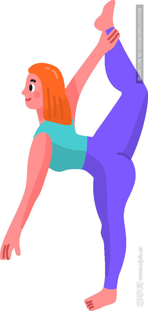 女子優(yōu)雅做瑜伽體式