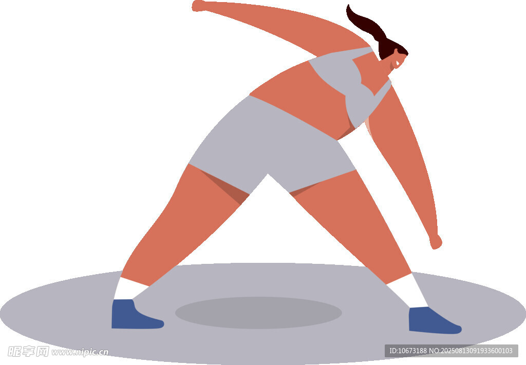 女子做伸展運動